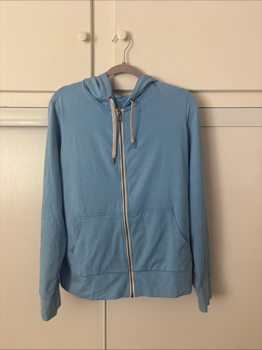 Vuori Light Blue Hooded Zip-Up